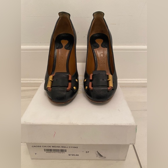Chloe Shoes - Chloe Women's Black Leather Heels